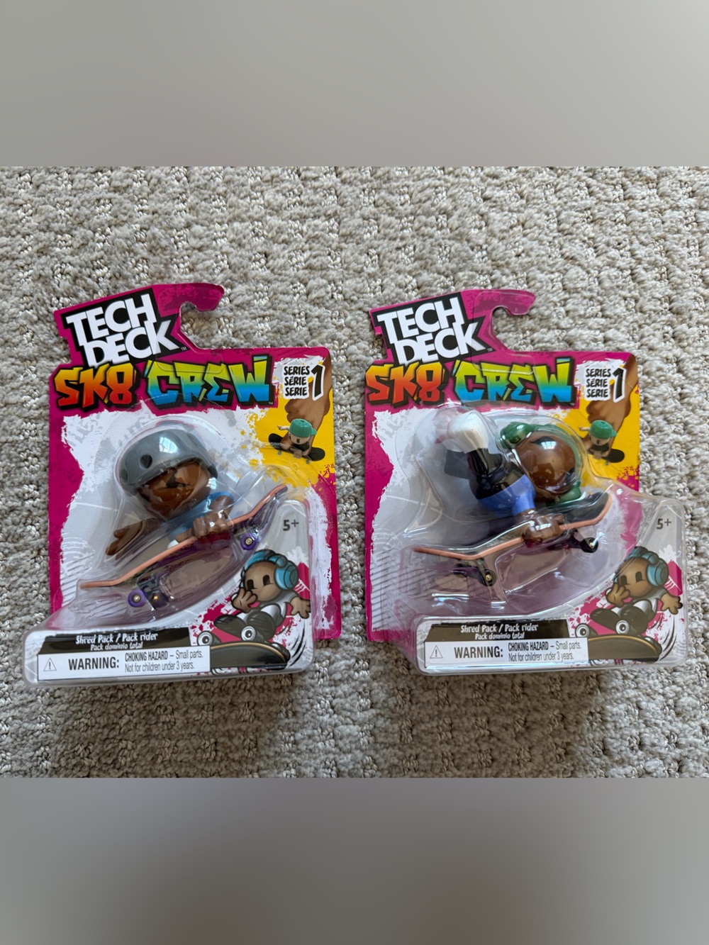 Tech Deck Sk8 Crew Mini Skateboard Figure - Bundle of 2